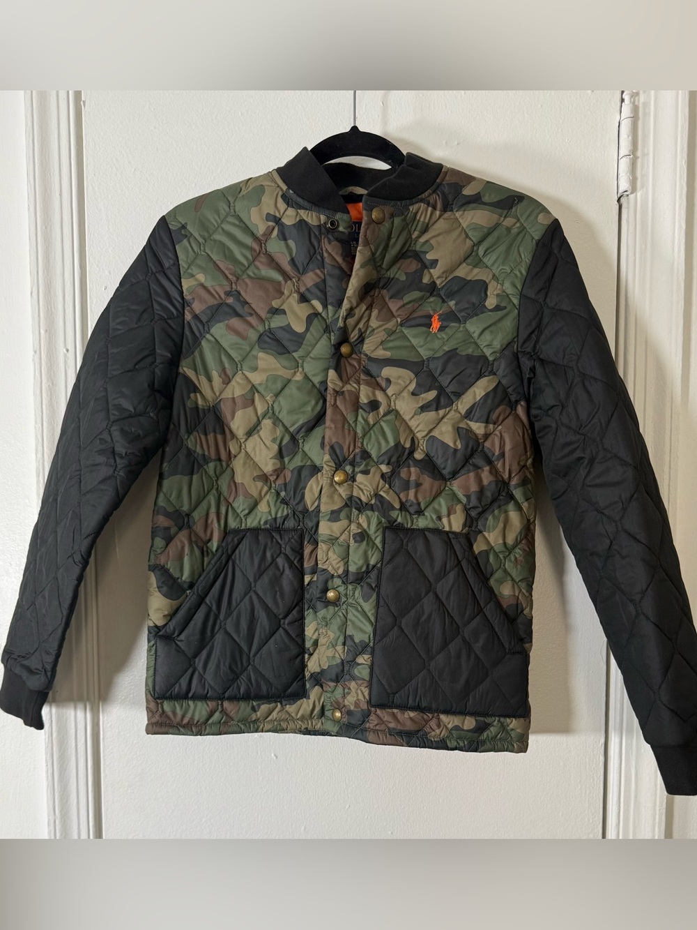 Polo by Ralph Lauren Kids Camo Quilted Puffer Jacket - Green/Black
